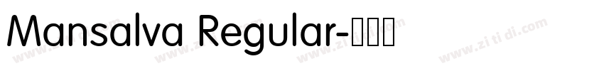 Mansalva Regular字体转换
